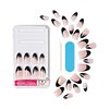 KISS Voguish Fantasy Press On Nails, Nail glue included, Magnifique', Black, Medium Size, Almond Shape, Includes 28 Nails, 2g glue, 1 Manicure Stick, 1 Mini File