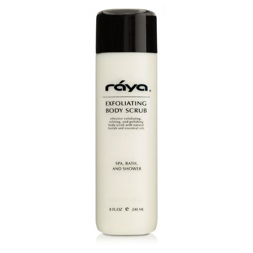 RAYA Exfoliating Body Scrub 8 oz (S-103) | Exfoliating, Refining, and Polishing Body Scrub | Made with Natural Loofah and Essential Oils | Relieves Ingrown Hairs