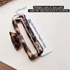 Nalodu Hair Claw Clips 5 Inch Unbreakable Square Rectangle Clip Clamp Neutral Colors for Thick Curly Long Hair Women - 2 Pack