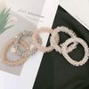 Doromy Crystal Hair Ties Pearl Hair Ropes Hair Elastic Rhinstone Bracelet Ponytail Holders Crystal Scrunchies Hair Accessories Pearl Hair Bands Hair Accessories for Women and Girls