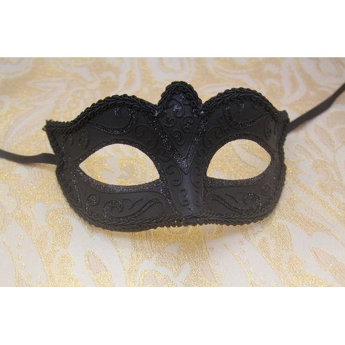 Venetian Black Masquerade Carnival Costume Mask