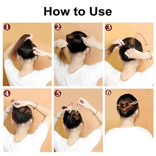 ELTONGUU 10 Pieces Wooden Hair Sticks Chinese Traditional Hair Stick for Women Bun Maker, Chinese Chopstick Hair Pins for Women Long Hair Chignon Maker Hair Accessories