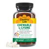 Country Life Chewable L-Lysine Supplement with Vitamin D and Elderberry, Immune Support and Collagen Renewal for Skin Tissue, Ideal for Adults