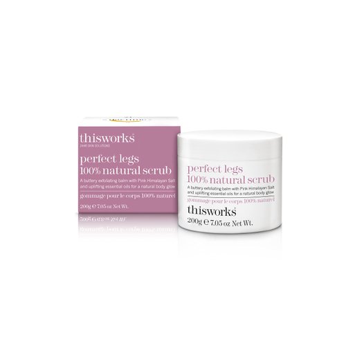 thisworks perfect legs 100% natural scrub: Buttery Exfoliating Balm with Pink Himalayan Salt for a Natural Body Glow, 200g | 7.05 oz