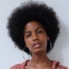 MIMAN Short Afro Wigs for Black Women Human Hair Black Wig Natural Kinky Curly Hair Replacement Wigs 60s 70s Disco Queens Halloween Costume Wig