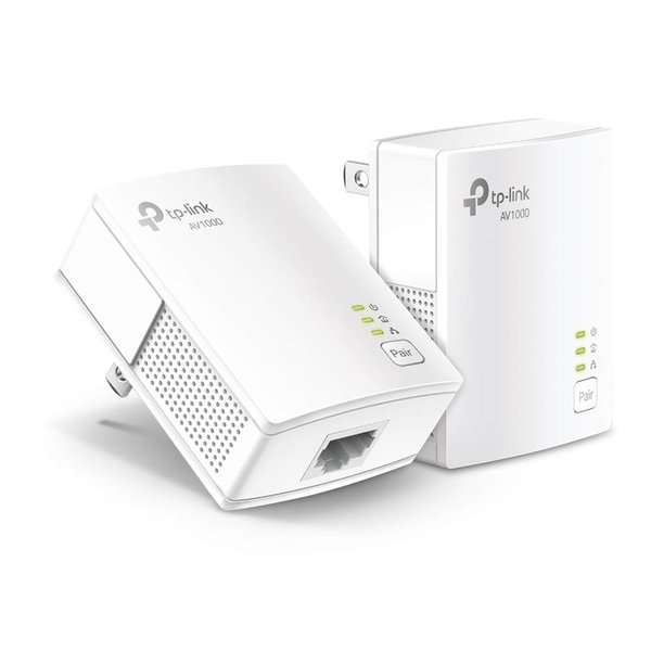 TP-Link Powerline Ethernet Adapter Starter Kit - AV1000 Gigabit Port, Plug&Play, Ethernet Over Power, Nano Size, Ideal for Smart TV, Online Gaming, Wired Connection Only (TL-PA7017 KIT)