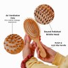 Regrowz Bamboo Paddle Hair Brush for Women & Men - Natural Wooden Brush to Detangle Hair & Reduce Hair Breakage - Scalp Massage, Perfect Hair Care Tool