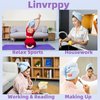 Linvrppy headband set,Ultra Absorbent Twist Hair Turban Drying Cap Hair Wrap,Bunny Ears Headbands Head Wraps, SPA Headband for Washing Face Wristband Set Puffy Padded Headwear Non Slip Hair Accessory