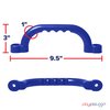 Play Platoon Playground Safety Handles, 2 Pack - Blue Grab Handle Bars for Outdoor Jungle Gym or Swing Set