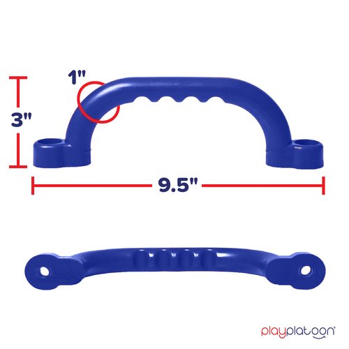 Play Platoon Playground Safety Handles, 2 Pack - Blue Grab Handle Bars for Outdoor Jungle Gym or Swing Set