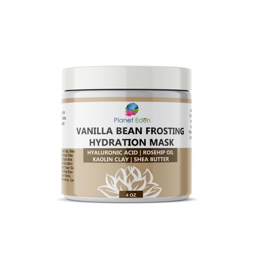 Planet Eden Vanilla Bean Frosting Face Facial Mask All Natural Spa Quality Skin Mask for Dry Dehy...