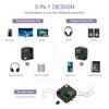 JXTZ Bluetooth 5.2 Transmitter Receiver, HiFi Bluetooth Audio Adapter with Display, Wireless Audio Adapter for Music Streaming Sound System, Headphones, TV, Support TF Card/RCA/3.5mm AUX Output