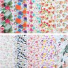Flowers Nail Foil Transfer Stickers Decals, Flowers Nail Transfer Foils Sticker Designs Summer Floral Nail Art Decals Acrylic Nails Supplies for Women Girls Manicure Tips Decorations (10 Sheets)