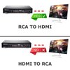 Amtake RCA to HDMI Converter, 1080P RCA Composite CVBS AV to HDMI Video Audio Converter Adapter Compatible with N64 Wii PS2 Xbox VHS VCR Camera DVD, Support PAL/NTSC with USB Power Cable