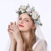 DreamLily Maternity Woodland Photo Shoot Peony Flower Crown Hair Wreath Wedding Headband BC44 (Style 16 Daisy White)