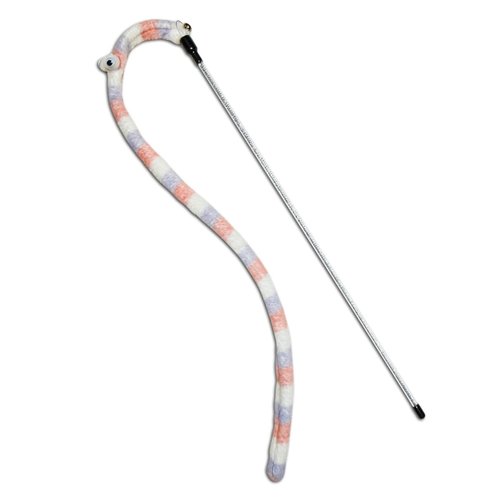212 Main Worm-Tail Designer Wand Cat Teaser - Pink - One Size