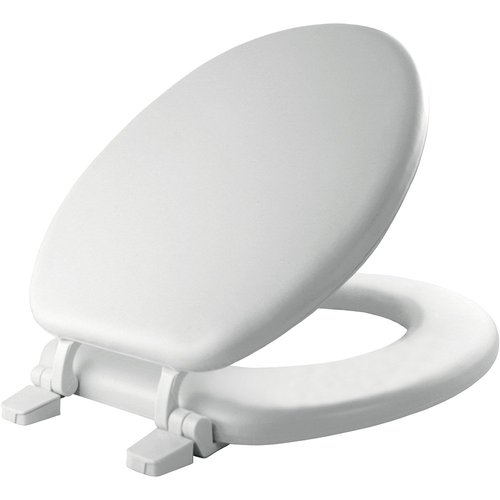 Mayfair 11 000 Economy Soft Cushion Toilet Seat, ROUND, White