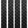 MIKAFEN 4 Pack Universal Car Seat Belt Pads, Adult Seat Belt Shoulder Strap Covers Harness Pad for Car/Bag,Soft Comfort Helps Protect You Neck Shoulder from The Seat Belt Rubbing（Black）