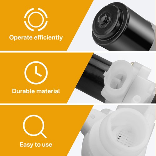 104307 Truck Windshield Wiper Washer Pump HLK7046 Fit for Peterbilt 320 330 335 337 340 357 362 365 367 378 382 384 385 386 387 388 389 579 Washer Fluid Pump Fits for Kenworth T680 T880 (1 Pack)