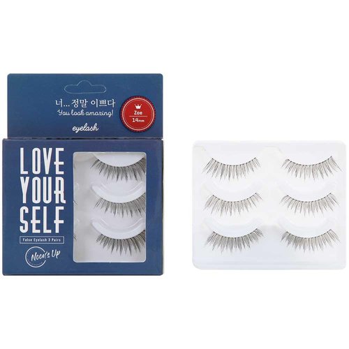 NOON'S UP Natural Looking False Eyelashes (Zoe) - Eyelash Pack for Natural Looking Eyelashes | Customizable & Reusable Eyelashes | Eye-Defining Natural Lashes | Classy Lashes Natural Look (14mm)