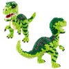 CSNRHG Dinosaur Tyrannosaurus Rex Building Blocks Velociraptor Model Decor Micro Mini Blocks Toy Birthday for Age 6+ Children Adults Teens 1457 Pieces