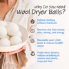 Wool Dryer Balls - Smart Sheep 3-Pack - XL Premium Natural Fabric Softener Award-Winning - Wool Balls Replaces Dryer Sheets - Laundry Balls