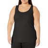 JUST MY SIZE womens Shirt-tail tank top and cami shirts, Black, 2X US