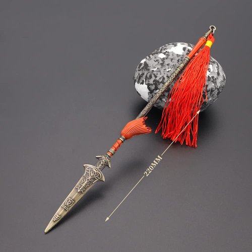 Chewmeter Elden Ring Partisan Spear Replica Action Figures Toys Collection Gift Party Supplies Desk Decoration Backpack Pendant Gift