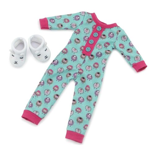 Emily Rose 14.5 Inch Doll Clothes Lamb Print 14" Doll Pajamas PJs Gift Set, Including Doll Slippers! | Gift Boxed! | Compatible with Wellie Wishers and Glitter Girls Dolls