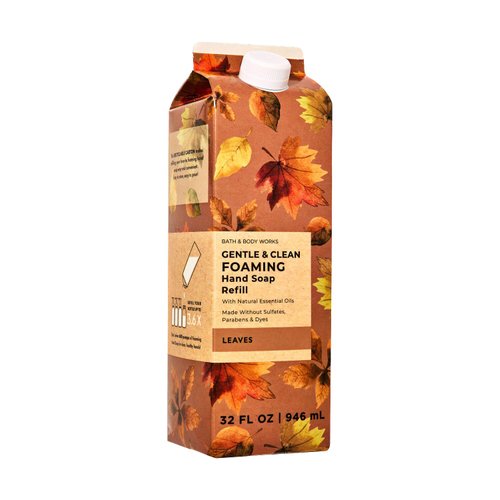 Bath + Body Works Leaves Soap Refill - XL Size - 32 ounce Fall Foaming Hand Soap Refill - Compatible with all Bath & Body Works Gentle Foaming Hand Soap Bottles