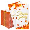 100 PCS Thanksgiving Napkins, 4.3 x 7.8 IN Thanksgiving Paper Napkins, Disposable Fall Napkins Dinner Napkins Thanksgiving Table Decorations Maple Leaves Fall Luncheon Napkins Party Supplies