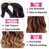 Unionbeauty 8 PCS French Curly Braiding Hair 22 Inch Pre Stretched Bouncy Braiding Hair French Curl Crochet Braids Hair Loose Wave Braiding Hair Synthetic Hair Extensions for Black Woman 1B/30/27#
