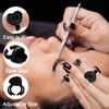Black Glue Rings for Eyelash Extension,300PCS Smart Eyelash Glue Rings,Disposable Eyelash Glue Holder flower Glue Cups Rings, Heart Lash Rings Lash Glue Holder False Eyelashes Lash Extension Supplies