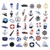 100 Pack Nautical Stickers, Nautical Party Favors, Birthday Decorations