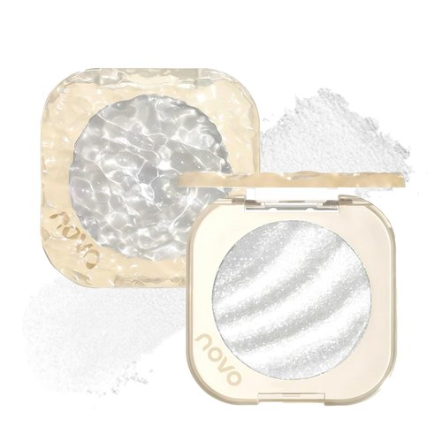 Novo Phantom Glow Highlighter Powder - Contour, Illuminate & Sculpt, Buildable Shimmer, Long-Lasting Radiance, Poreless Finish, Fine Texture, Multi-Use, 3D Light Effect, Diamond-Like Sparkle