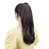 HSPCYGG Dark Brown Ponytail Synthetic Claw Clip Pony tail Hair Extensions 18" Straight 4.2 Oz Fake Hairpieces Women Yaki Fluffy¬ Tangled