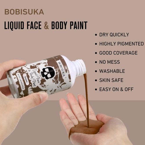 BOBISUKA Brown Liquid Texture Face and Body Paint Washable
