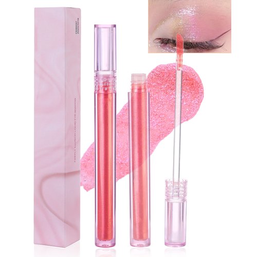 Liquid Glitter Eye Shadow - 1 Pcs Shimmer Metallic Chameleon Liquid Eyeshadow, Lightweight Water Texture, Quick Drying Long Wearing Glitter Eyeshadow for Women Girl Eye Glitter Korea Eye Makeup - S20