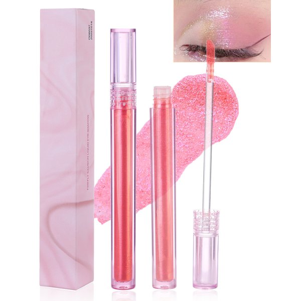 Liquid Glitter Eye Shadow - 1 Pcs Shimmer Metallic Chameleon Liquid Eyeshadow, Lightweight Water Texture, Quick Drying Long Wearing Glitter Eyeshadow for Women Girl Eye Glitter Korea Eye Makeup - S20