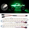 elechawk Waterproof LED Light Strips for RC Cars Trucks Airplanes boats Drones Fixed Wing AR Wing Model Underglow Light (Green)