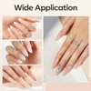 modelones 8-in-1 Builder Nail Gel, Neutral Nude Gel Builder for Nail Thickening, LED Nail Lamp Cured Hard Gel Nail Strengthener Extension Color Gel Base Rhinestone Gel Nail Glue