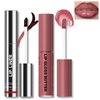 HOSAILY Peel Off Lip Liner Stain Tattoo, Long Lasting Waterproof Lip Stain Peel off, Tattoo Pink Lip Liner and Lip Gloss Combo, Non-Stick Cup Nourishing Lip Butter Gloss Set Lipstick Makeup