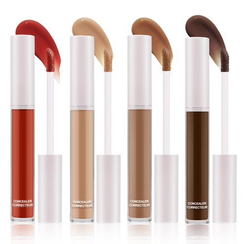 Apooliy 4pcs Liquid Concealer Stick,Full Coverage，4 Colors Corrector Foundation,Long Wear Under Eye Concealer Stick for Dark Circles,Blemishes,Acne,Freckles