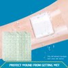 Waterproof Stretch Adhesive Bandage PD Dialysis Catheter Shower Cover Wound Shields for Picc Line Chest Peritoneal Chemo Port Transparent Film Bathing Water Barrier Protector, 6"x6"(Pack of 50)