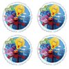 Sesame Street Kids Party Balloons - Set Of 4 Seasame Street Birthday Theme Balloon Decorations Featuring Elmo Big Bird Abby Cadabby Grover And Cookie Monster