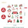AOBKIAT Christmas Temporary Tattoos,36 Glitter Styles Fake Tattoos Stickers for Body Face,Red Green Christmas Party Decorations,Goodie Bag Stuffers Fillers,Office School Xmas Party Favors