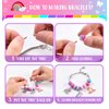 BDBKYWY Girls Charm Bracelet Making Kit - Kids Unicorn Jewelry Supplies Make Set DIY Art Craft Set Birthday Gifts for 3 4 5 6 7 8 Year Old Girl Toys Age 6-8