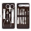 Tseoa Manicure, Pedicure Kit, Nail Clippers, Professional Grooming Kit, Nail Tools with Luxurious Travel Case, Set of 12 … (nail clippers 12pcs)