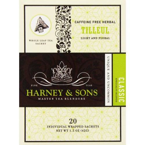 Harney &amp; Sons Herbal Tea, Tilleul, 20 Sachets 20 Count (Pack of 6)
