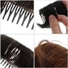 Hair Bun Invisible False Hair Clip Hair Base Bump Fluffy Hair Pad Styling Insert Tool Volume Fluffy Styling Increased Hair Pad Hiar Styling Accessories for Women Girls Hair Accessories (Light Brown)